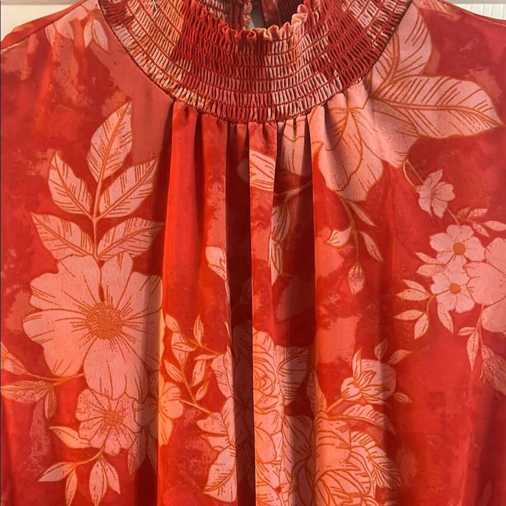 1. State Red Ruffled Floral Tiered Mini Dress Size Small - Picture 7 of 9